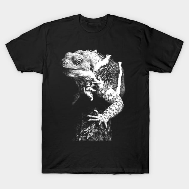 Lizard / Risograph Artwork T-Shirt by Riso Art